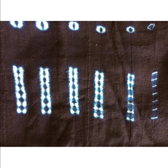 Fabric Textile Curtain Panel Navy Wax Resist 42 By 64 Inches Home Sewing Decor - Picture 2 of 5